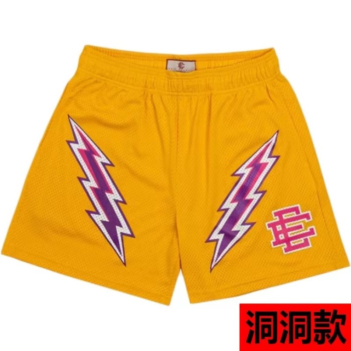  Eric Emanuel Golden state Warriors double lighting logo shorts 8 colors
