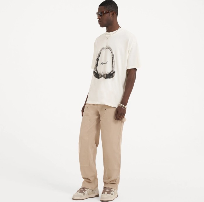Sharp-toothed shark vintage printed tee 3 colors