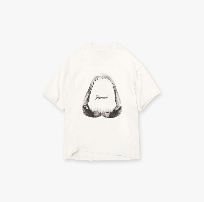Sharp-toothed shark vintage printed tee 3 colors