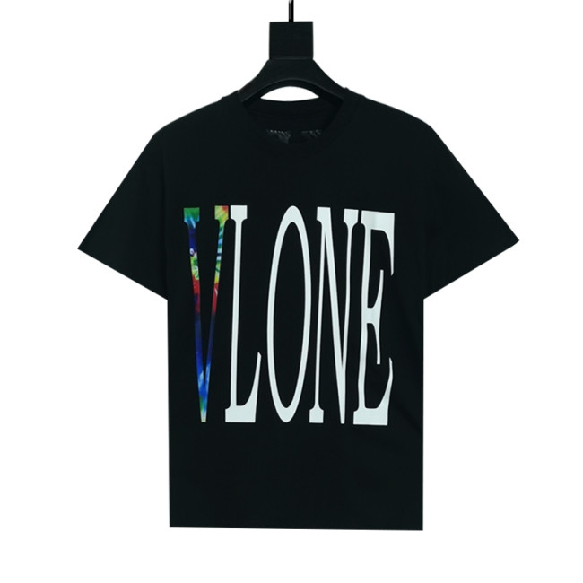 Colorful laser tie-dye print short sleeve tee 2 colors