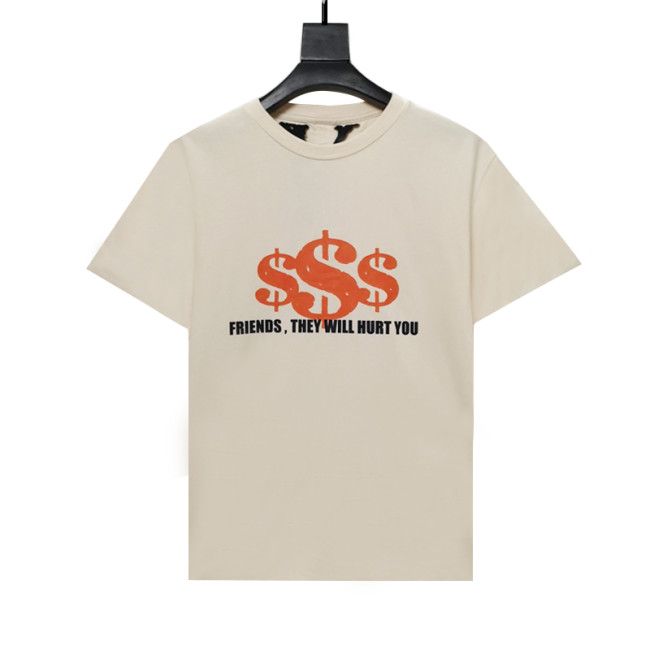 Orange symbol money supremacy print tee