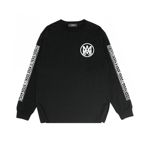 Sun moon and stars printed long-sleeved T-shirt 22 colors