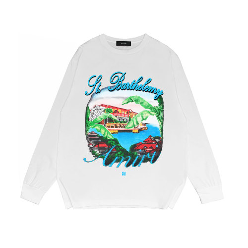 Mountain Villa print medium-length sleeve T-shirt 22 colors