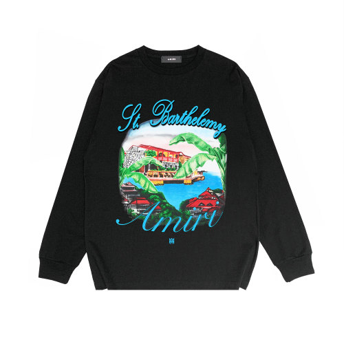 Mountain Villa print medium-length sleeve T-shirt 22 colors