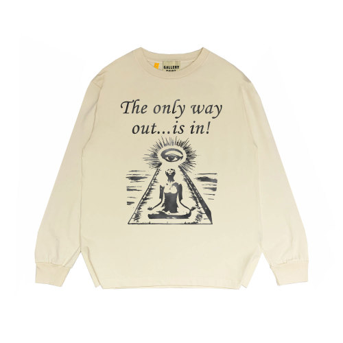 Way out meditation washed print tee