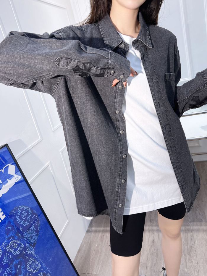 1:1 quality version Black & Aged Washed denim jacket