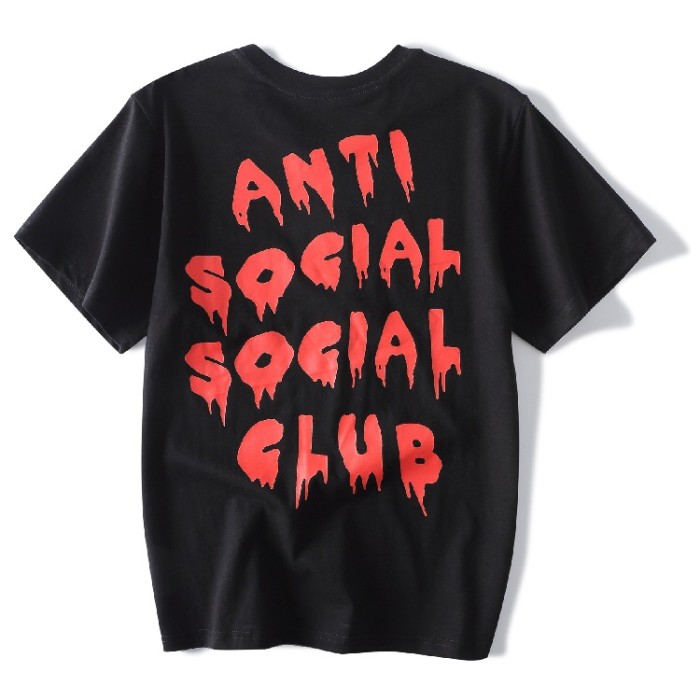 [buy more save more] INS style dissolved letters cotton round neck tee 2 colors