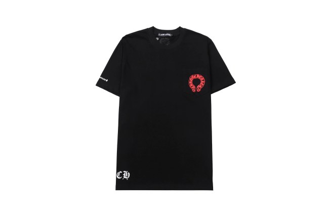 1:1 quality version red horseshoe logo tee-