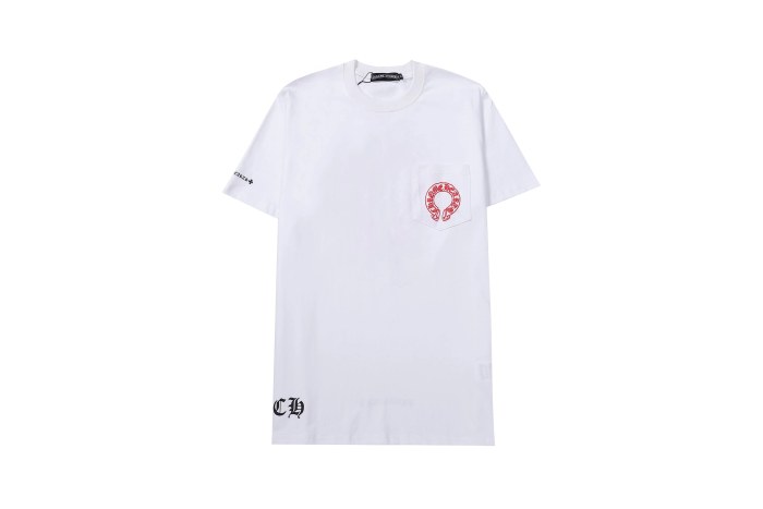 1:1 quality version red horseshoe logo tee-