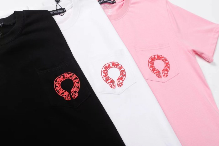 1:1 quality version red horseshoe logo tee-