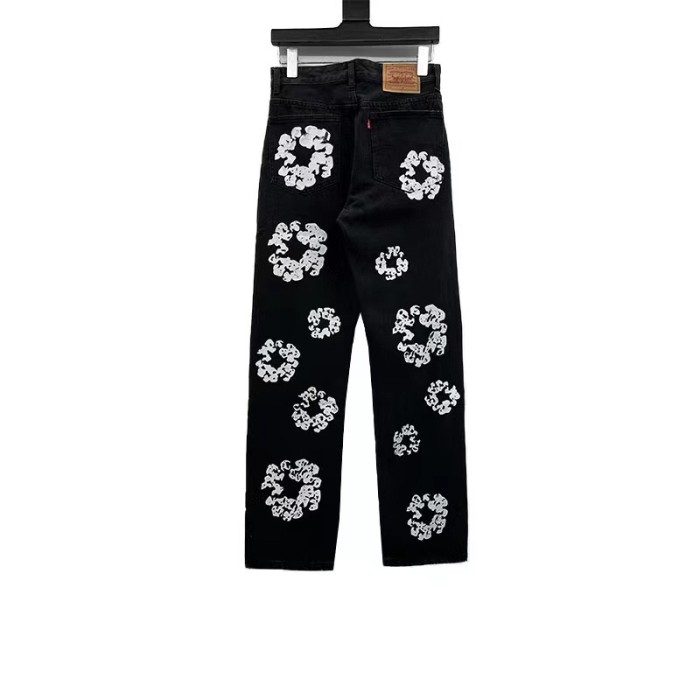 1:1 quality version High Street Cottonwood print jeans pants 2 colors