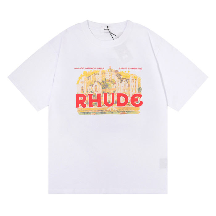 Vintage illustration print short sleeve tee 3 colors