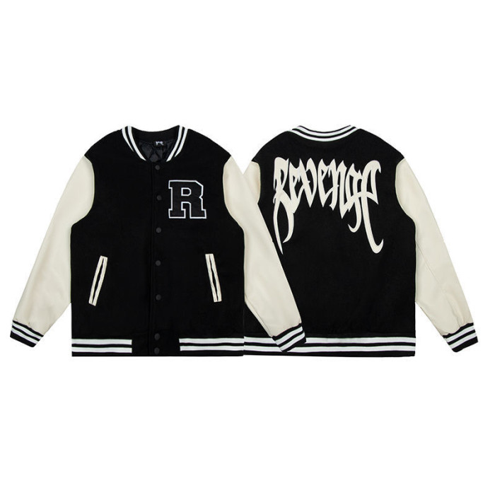 Black & White Sanskrit baseball jacket