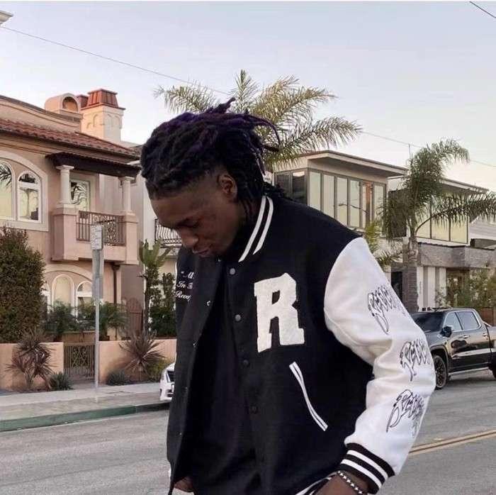 Black & White Sanskrit baseball jacket