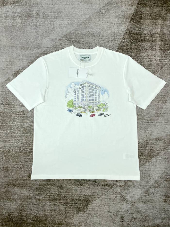 1:1 quality version New York street scene print short sleeve tee