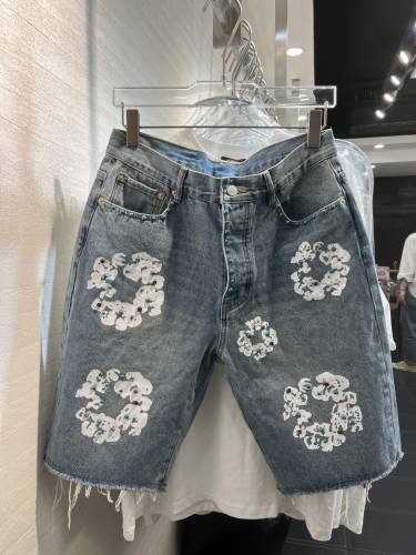 [buy more save more] 1:1 quality version Gemstone inlaid cotton denim five-piece pants 2 colors