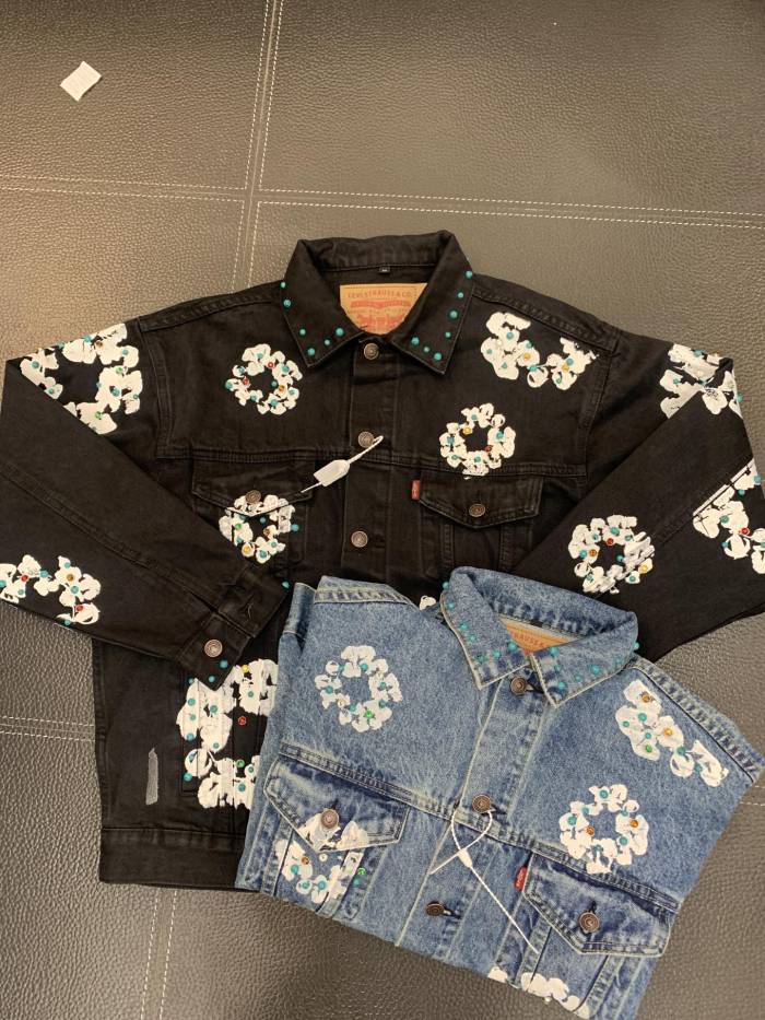 [50% Off]1:1 quality version Gemstone inlaid cottonwood denim jacket 22421751