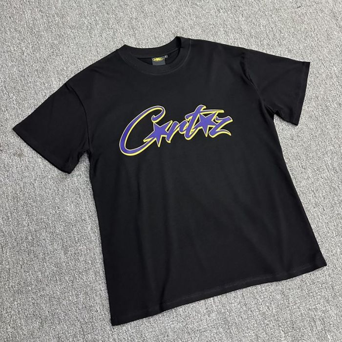 Gradient outline letter print short sleeve tee 12 colors