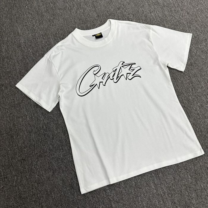 Gradient outline letter print short sleeve tee 12 colors