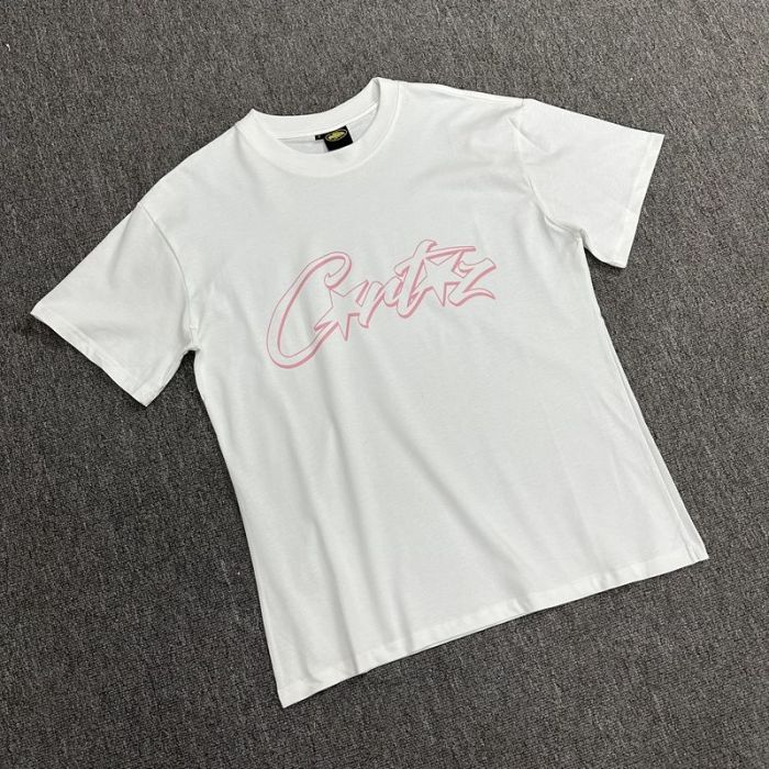Gradient outline letter print short sleeve tee 12 colors