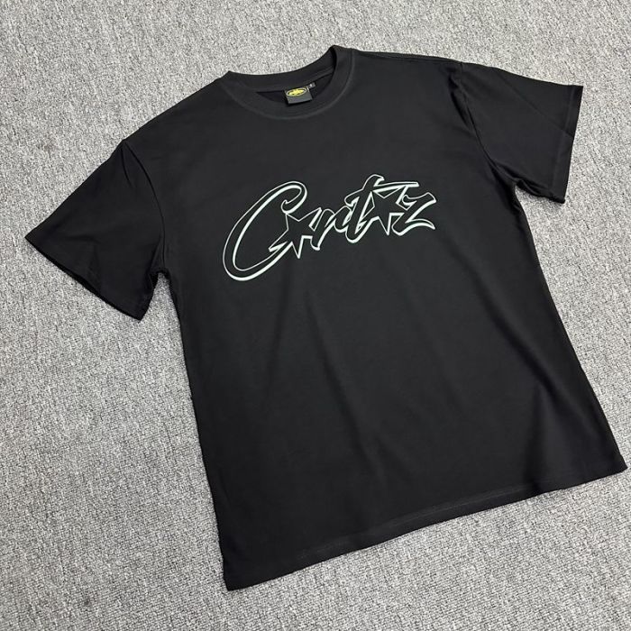 Gradient outline letter print short sleeve tee 12 colors