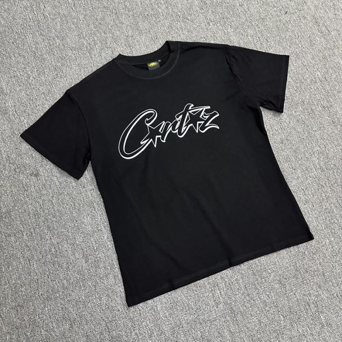 Gradient outline letter print short sleeve tee 12 colors