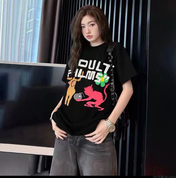 Cartoon burger villain foam short sleeve tee 5 colors