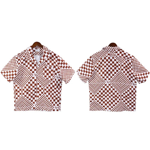 Multi-color checkerboard shirt tee 4 colors
