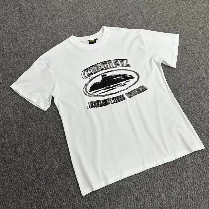 [buy more save more]  Alcatraz fuzzy print short sleeve tee 4 colors
