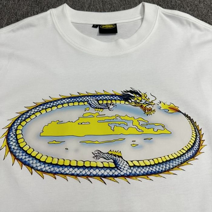 Dragon and Alcatraz print short sleeve tee