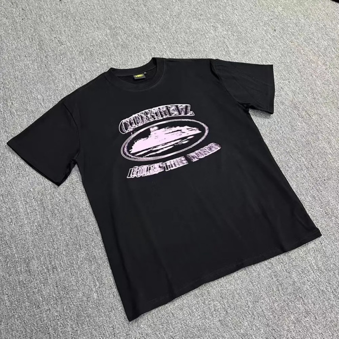 [buy more save more]  Alcatraz fuzzy print short sleeve tee 4 colors