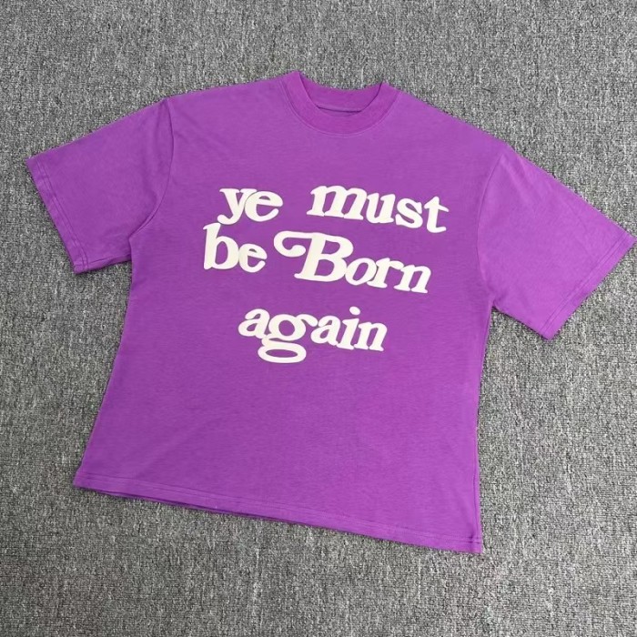 Vintage foam letter print short sleeve tee 7 colors