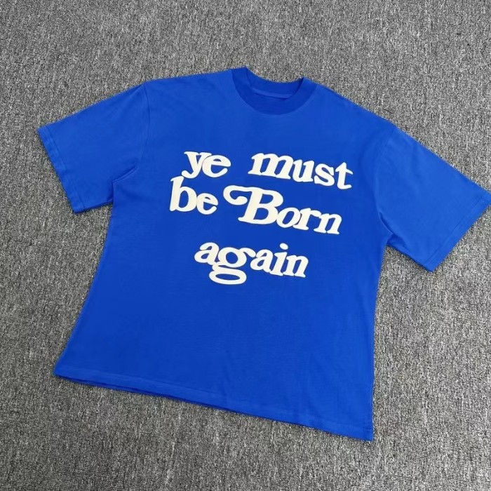 Vintage foam letter print short sleeve tee 7 colors