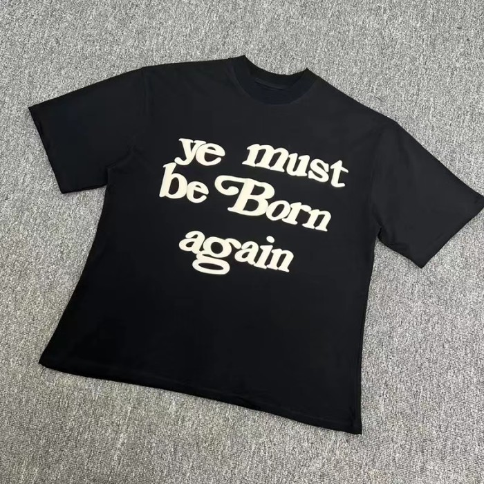 Vintage foam letter print short sleeve tee 7 colors