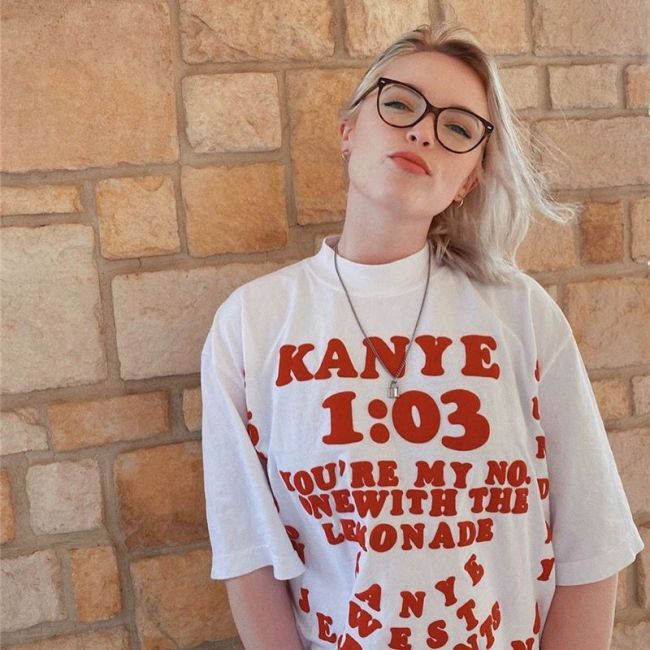 Summer letter print high neck short sleeve tee 2 colors