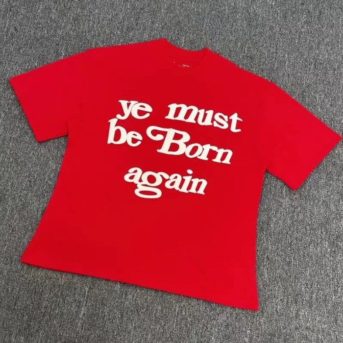 Vintage foam letter print short sleeve tee 7 colors