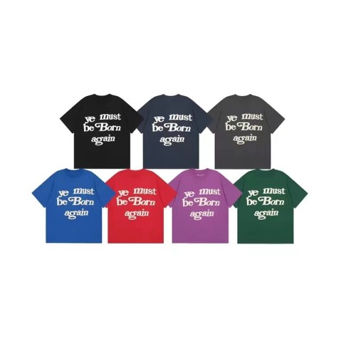 Vintage foam letter print short sleeve tee 7 colors