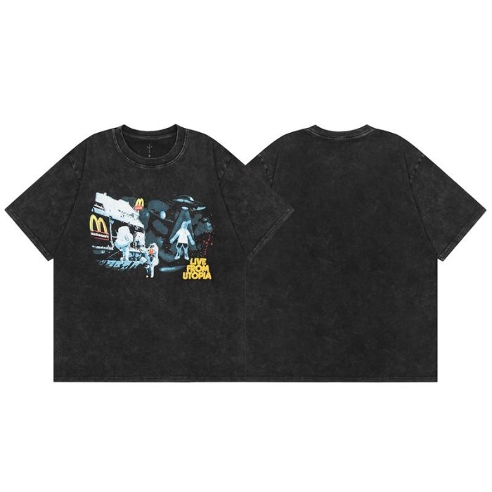 ins style summer cartoon pattern short sleeve tee