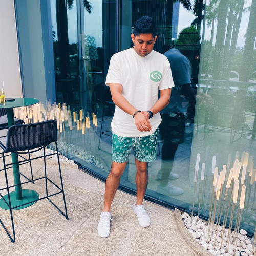 Colorful cashew quick dry print shorts 5 colors