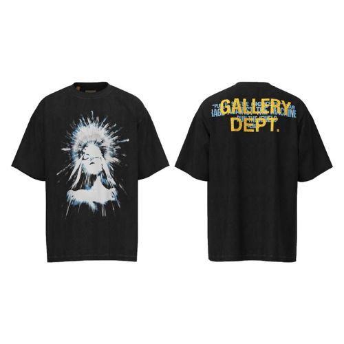 Human head portrait old short sleeve tee