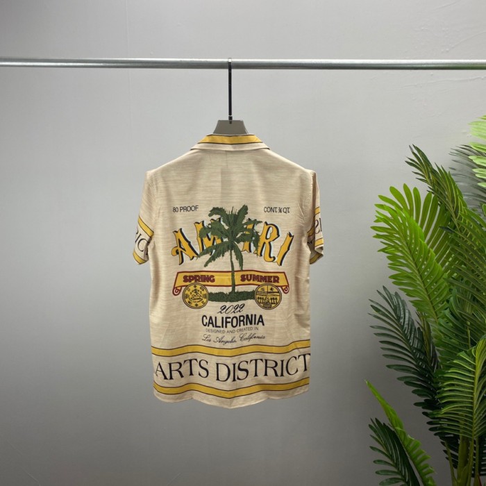 Hawaiian-inspired floral blouse shirt