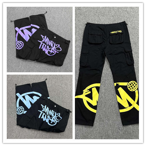 [buy more save more]1:1 quality version Cursive Bold Letter Work Pants