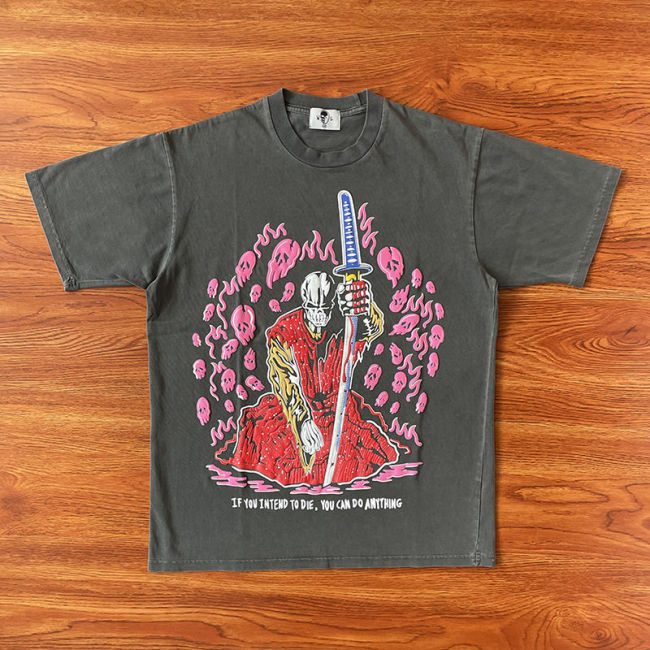 1:1 quality version Skeleton Japanese Samurai Short Sleeve T-Shirt