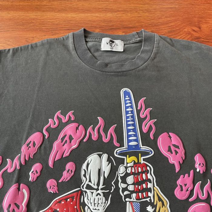 1:1 quality version Skeleton Japanese Samurai Short Sleeve T-Shirt