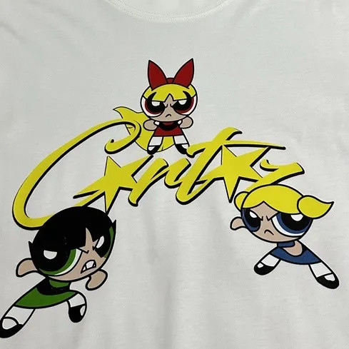 Three small cartoon character print tee