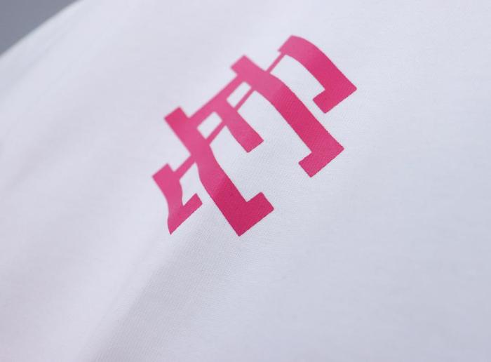 White Double E Print Short Sleeve tee