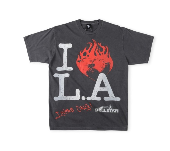 [buy more save more]1:1 quality version I love LA slogan print short sleeve tee