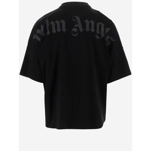 Black Paint Reflective Letter Print Short Sleeve