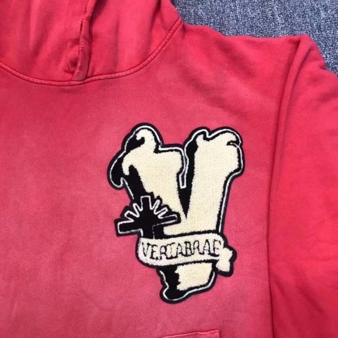 1:1 quality version Gold V Washed Old Print Hoodie