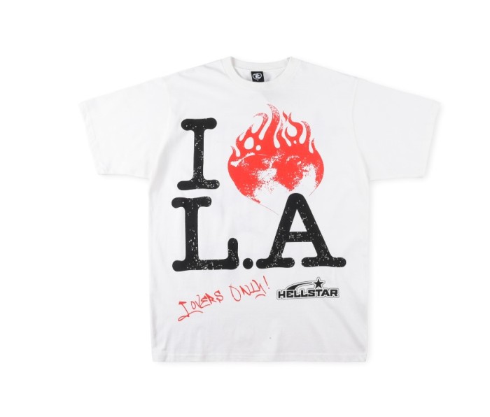 [buy more save more]1:1 quality version I love LA slogan print short sleeve tee